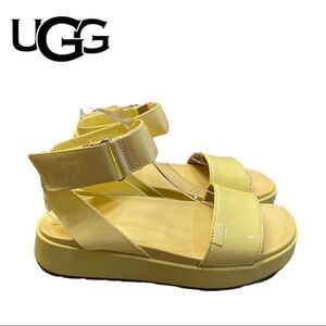 UGG | Shoes | Ugg Sandals Kari Leather Blush Pink Metallic 